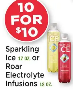 Heinen's Sparkling Ice 17 OZ. or Roar Electrolyte Infusions 18 OZ offer