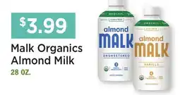 Heinen's Malk Organics Almond Milk offer