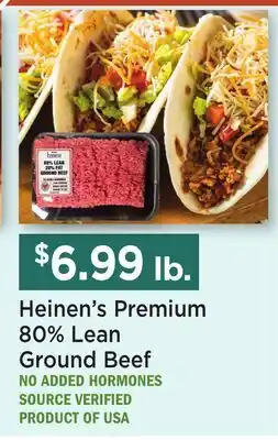 Heinen's Heinen's Premium 80% Lean Ground Beef offer