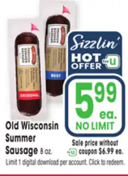 Jewel-Osco Old Wisconsin Summer Sausage offer
