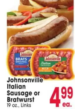 Jewel-Osco Johnsonville Italian Sausage or Bratwurst offer