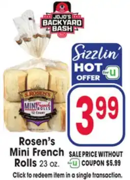 Jewel-Osco Rosen's Mini French Rolls offer