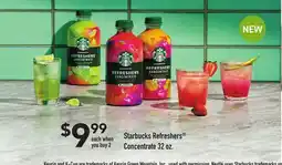 Jewel-Osco Starbucks Refreshers Concentrate offer