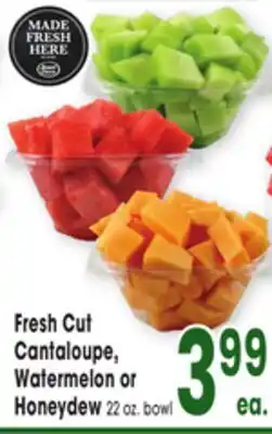 Jewel-Osco Fresh Cut Cantaloupe, Watermelon or Honeydew offer