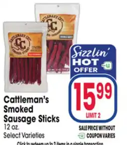 Jewel-Osco Cattleman's Smoked Sausage Sticks offer