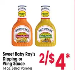Jewel-Osco Sweet Baby Ray's Dipping or Wing Sauce offer