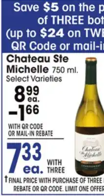 Jewel-Osco Chateau Ste Michelle offer