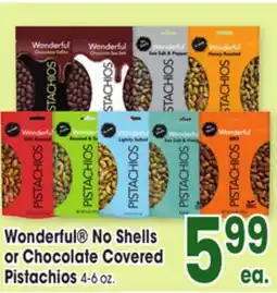 Jewel-Osco Wonderful No Shells or Chocolate Covered Pistachios offer