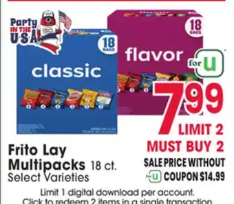 Jewel-Osco Frito Lay Multipacks offer