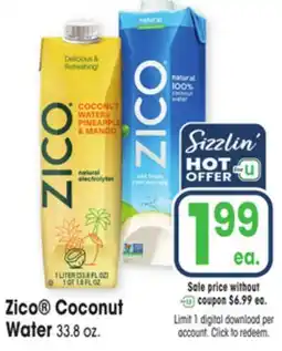 Jewel-Osco Zico Coconut Water offer
