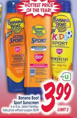 Jewel-Osco Banana Boat Sport Sunscreen offer