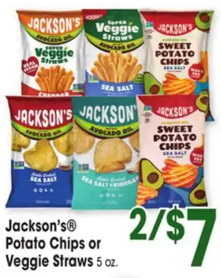 Jewel-Osco Jackson's Potato Chips or Veggie Straws offer