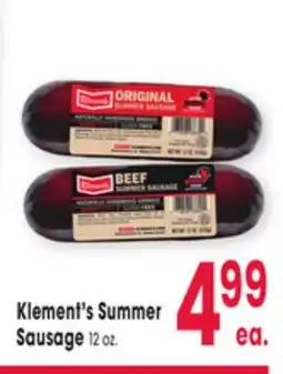Jewel-Osco Klement's Summer Sausage offer