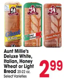 Jewel-Osco Aunt Millie's Deluxe White, Italian, Honey Wheat or Light Bread offer