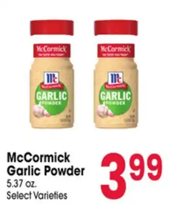 Jewel-Osco McCormick Garlic Powder offer