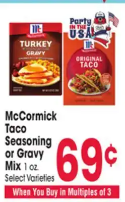 Jewel-Osco McCormick Taco Seasoning or Gravy Mix offer
