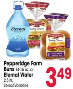 Jewel-Osco Pepperidge Farm Buns 14-15 oz. or Eternal Water offer
