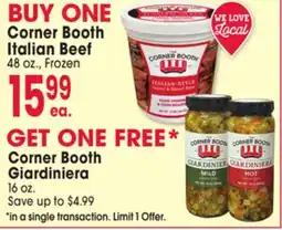 Jewel-Osco Corner Booth Italian Beef offer