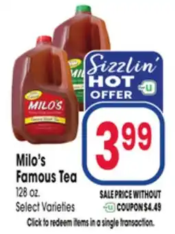 Jewel-Osco Milo's Famous Tea offer