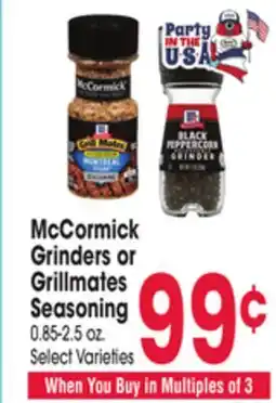 Jewel-Osco McCormick Grinders or Grillmates Seasoning offer