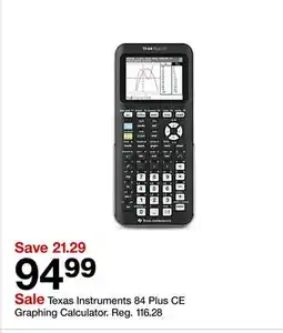 Target Texas Instruments 84 Plus CE Graphing Calculator offer