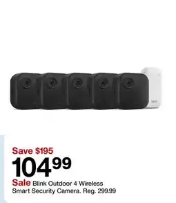 Target Blink Outdoor 4 Wireless Smart Security Camera offer
