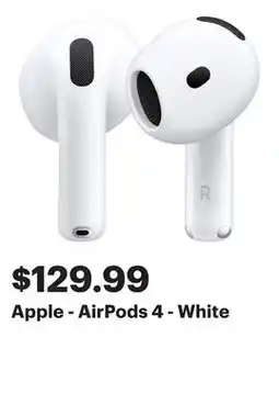 Best Buy Apple - AirPods 4 - White offer