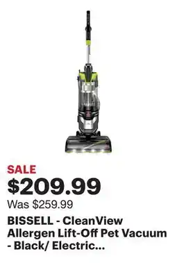 Best Buy BISSELL - CleanView Allergen Lift-Off Pet Vacuum - Black/ Electric Green offer