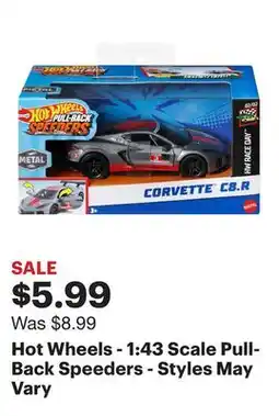 Best Buy Hot Wheels - 1:43 Scale Pull-Back Speeders - Styles May Vary offer