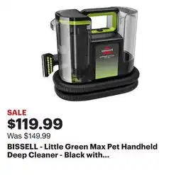 Best Buy BISSELL - Little Green Max Pet Handheld Deep Cleaner - Black with Cha Cha Lime Accents offer