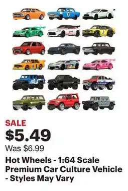 Best Buy Hot Wheels - 1:64 Scale Premium Car Culture Vehicle - Styles May Vary offer