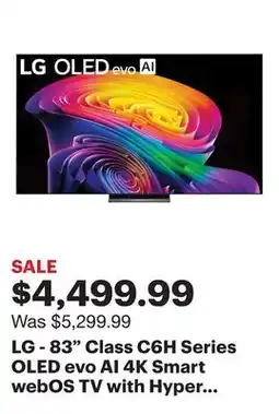 Best Buy LG - 83 Class C6H Series OLED evo AI 4K Smart webOS TV with Hyper Radiant Color Tech (2026) offer