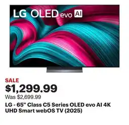 Best Buy LG - 65 Class C5 Series OLED evo AI 4K UHD Smart webOS TV (2025) offer