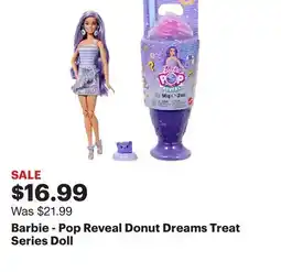 Best Buy Barbie - Pop Reveal Donut Dreams Treat Series Doll offer