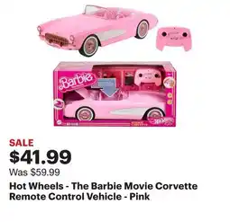 Best Buy Hot Wheels - The Barbie Movie Corvette Remote Control Vehicle - Pink offer