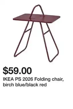 Ikea IKEA PS 2026 Folding chair, birch blue/black red offer