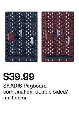 Ikea SKÅDIS Pegboard combination, double sided/multicolor offer