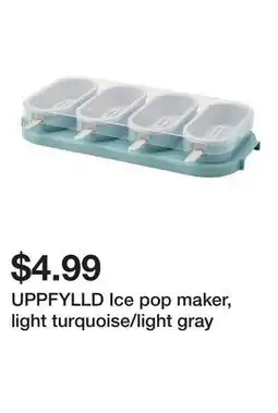 Ikea UPPFYLLD Ice pop maker, light turquoise/light gray offer