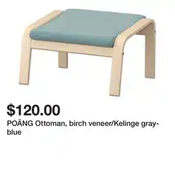 Ikea POÄNG Ottoman, birch veneer/Kelinge gray-blue offer