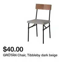 Ikea GRÖTÅN Chair, Tibbleby dark beige offer