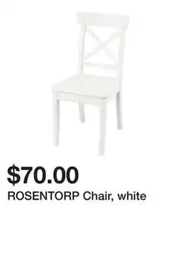 Ikea ROSENTORP Chair, white offer