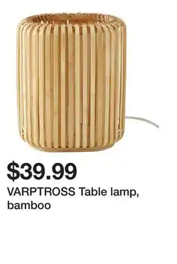 Ikea VARPTROSS Table lamp, bamboo offer