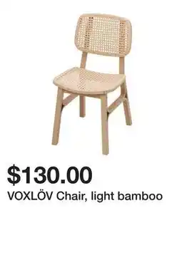 Ikea VOXLÖV Chair, light bamboo offer