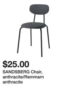 Ikea SANDSBERG Chair, anthracite/Remmarn anthracite offer