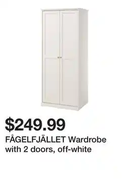 Ikea FÅGELFJÄLLET Wardrobe with 2 doors, off-white offer