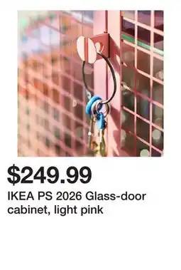 Ikea IKEA PS 2026 Glass-door cabinet, light pink offer