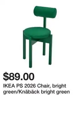 Ikea IKEA PS 2026 Chair, bright green/Knäbäck bright green offer
