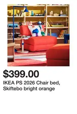 Ikea IKEA PS 2026 Chair bed, Skiftebo bright orange offer
