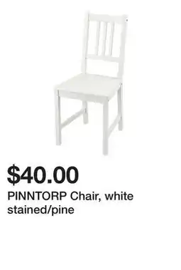 Ikea PINNTORP Chair, white stained/pine offer