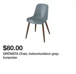 Ikea GRÖNSTA Chair, indoor/outdoor gray-turquoise offer